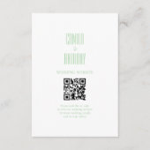 Turquoise bruiloft informatiekaartje (Voorkant)