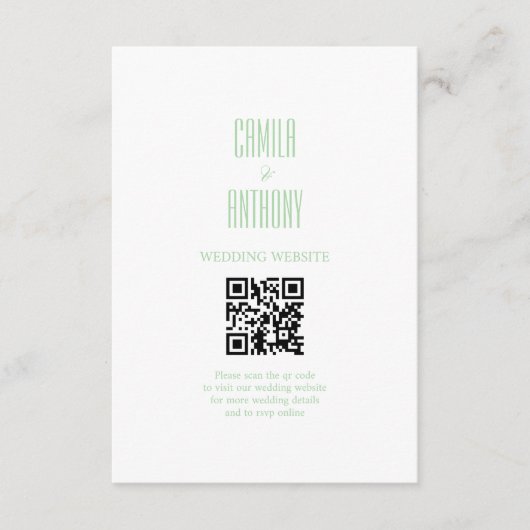 Turquoise bruiloft informatiekaartje (Voorkant)