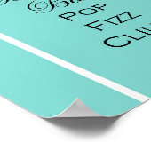 Turquoise Bruiloft Spel Bord Aqua Poster (Hoek)