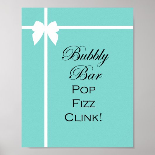 Turquoise Bruiloft Spel Bord Aqua Poster (Voorkant)