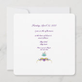 Turquoise Bruiloft Thee Party Shower Kaart (Achterkant)