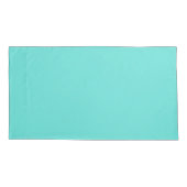 Turquoise Bruin Abstract Fractal Patroon Kussensloop (Achterkant)