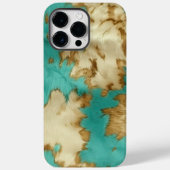 Turquoise bruin crème dierlijk Koeienhuid Western Case-Mate iPhone Case (Achterkant)