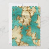 Turquoise bruin crème dierlijk Koeienhuid Western Kaart (Achterkant)