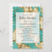 Turquoise bruin crème dierlijk Koeienhuid Western Kaart (Voorkant)