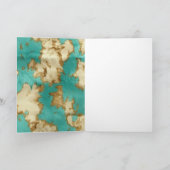 Turquoise bruin crème dierlijk Koeienhuid Western Kaart (Binnen)