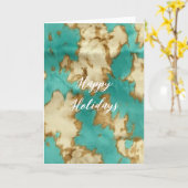 Turquoise bruin crème dierlijk Koeienhuid Western Kaart (Gele Bloem)