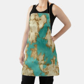 Turquoise bruin crème dierlijk Koeienhuid Western Schort (Insitu)