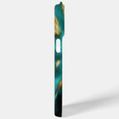 Turquoise Bruin Goud Koeienhuid Case-Mate iPhone Case (Achterkant / Rechts)