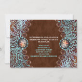 turquoise bruin western land BAT MITZVAH Kaart (Achterkant)