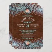 turquoise bruin western land Corporate Party Kaart (Voorkant / Achterkant)