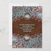 turquoise bruin western land Pensioenpartij Kaart (Achterkant)