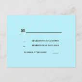 turquoise bruine country western bruiloft RSVP Uitnodiging Briefkaart (Achterkant)