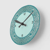 Turquoise Bubble Wandklok voor badkamer (Hoek)
