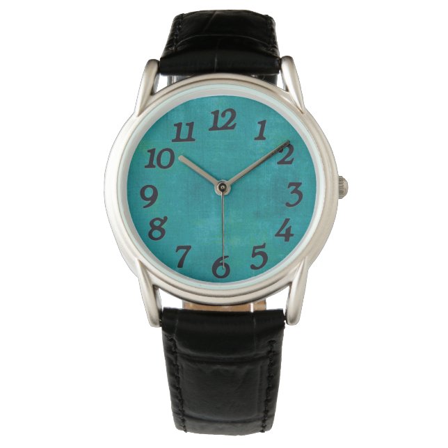 Turquoise Buddy Horloge (Voorkant)