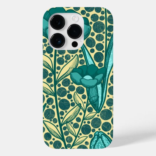 Turquoise bulbo flowers Case-Mate iPhone case (Achterkant)