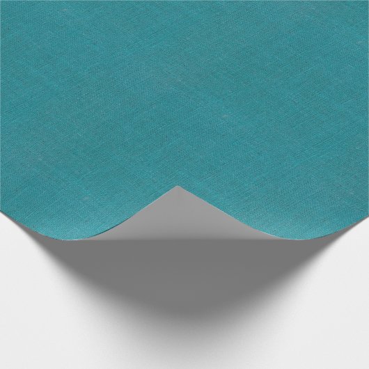 Turquoise Burlap Texture Cadeaupapier (Hoek)