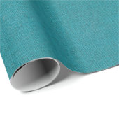 Turquoise Burlap Texture Cadeaupapier (Rol Hoek)