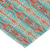 Turquoise Burnt Oranje Bruin Mosaic Pattern Medium Tafelloper (Hoek)