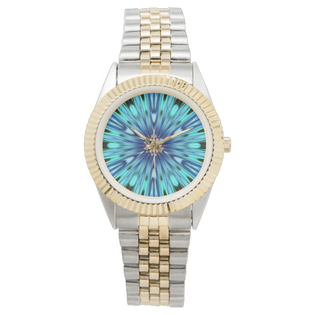 Turquoise Burst Watch Horloge (Voorkant)