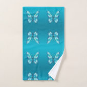 Turquoise butterfly bad handdoek (Handdoek)