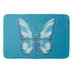 Turquoise Butterfly Badmat