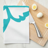 Turquoise Butterfly, caterstone, patroon, insect Theedoek (Quarter Fold)