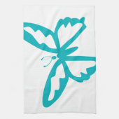 Turquoise Butterfly, caterstone, patroon, insect Theedoek (Verticaal)