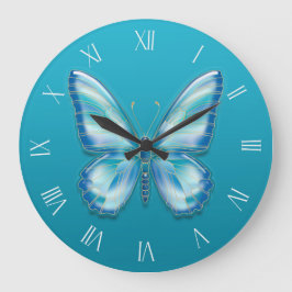 Turquoise Butterfly Grote Klok
