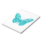 Turquoise Butterfly Notitieblok (Linkerzijde)