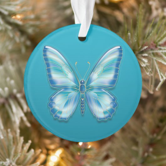 Turquoise butterfly ornament (Boom)