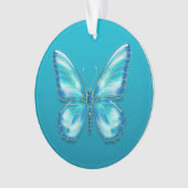 Turquoise butterfly ornament (voorkant)