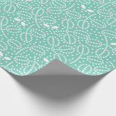 Turquoise Butterfly-overlooppapier Cadeaupapier (Hoek)