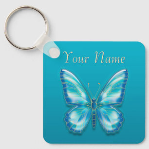 Turquoise Butterfly Sleutelhanger
