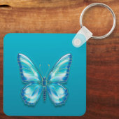 Turquoise Butterfly Sleutelhanger (Achterkant)
