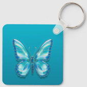 Turquoise Butterfly Sleutelhanger (Achterkant)