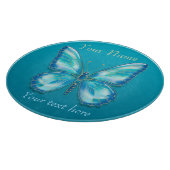 Turquoise Butterfly Snijplank (Hoek)