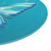 Turquoise Butterfly Snijplank (Hoek)