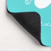 Turquoise Butterfly Swirls Mousepad Muismat (Hoek)