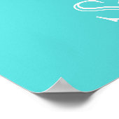 Turquoise Butterfly Swirls Virtueel Poster (Hoek)