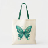 Turquoise butterfly tote bag (Voorkant)