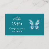Turquoise Butterfly Visitekaartje (Voorkant)