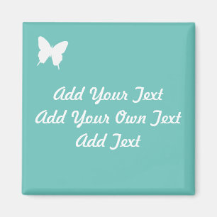 Turquoise Butterfly Wedding Save the Date Magnet