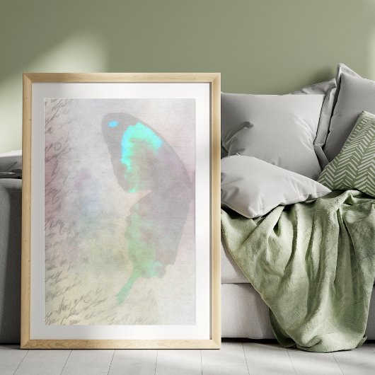 Turquoise Butterfly Wing  handschrift Tissuepapier