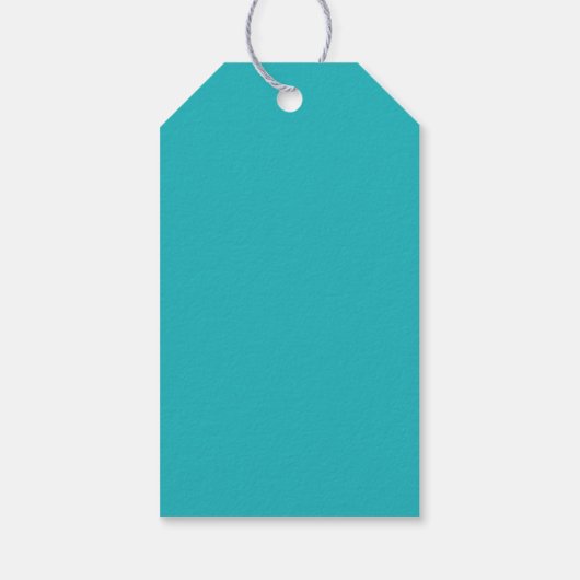 Turquoise Cadeaulabel (Achterkant)