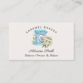 Turquoise Cake Stand Mixer met Daisies Visitekaartje (Voorkant)