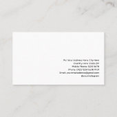 Turquoise Calculator Schets Privé bijlesdocent Wit Visitekaartje (Achterkant)