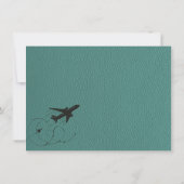 Turquoise California Passport Bedankkaart (Achterkant)