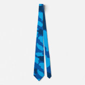 Turquoise camouflage blauwe camo stropdas (Voorkant)