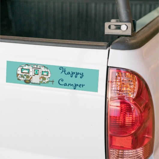 Turquoise camper bumper sticker (Op Truck)